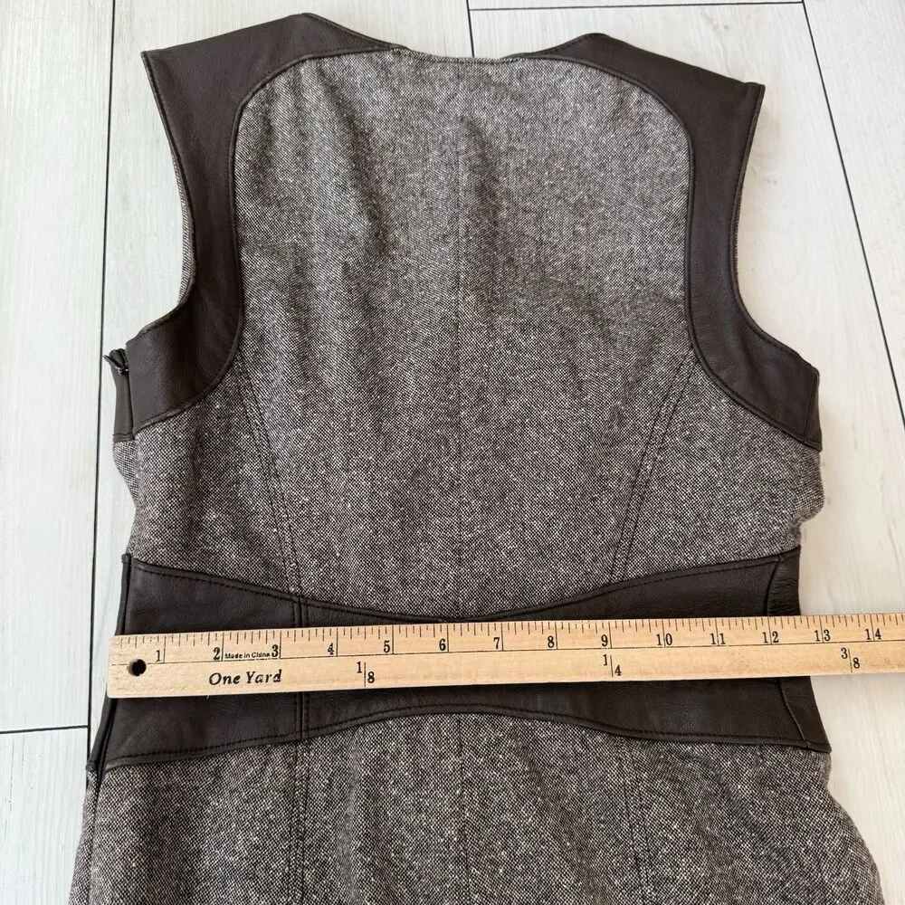 Vintage Y2K Bebe Corset Waist Bodycon Midi Dress Real Leather Straps Size 4 - Picture 16 of 16